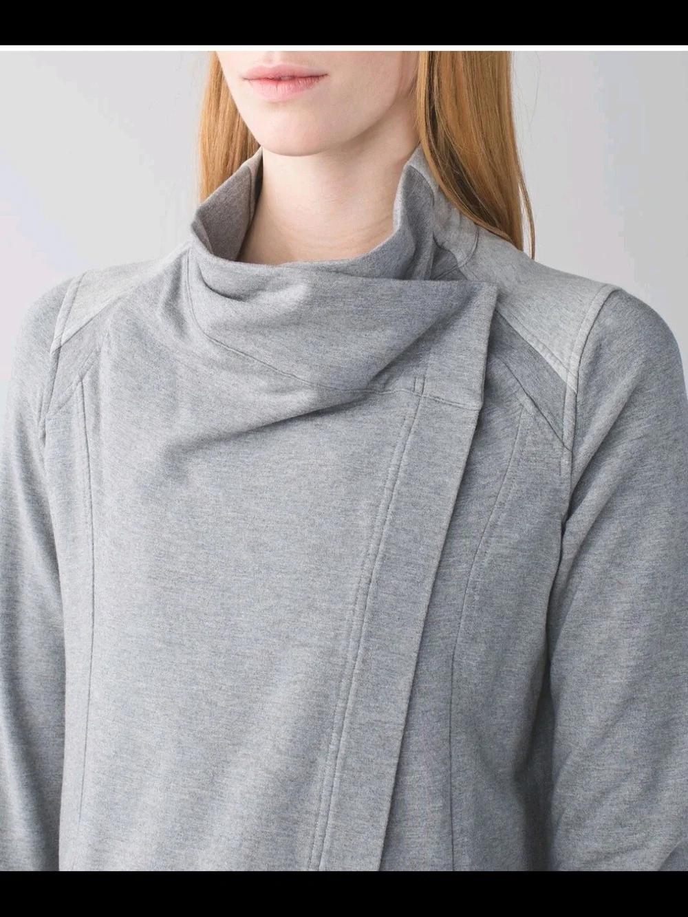 Lululemon Coast Easy  Wrap Jacket Size 6 In Light Grey.